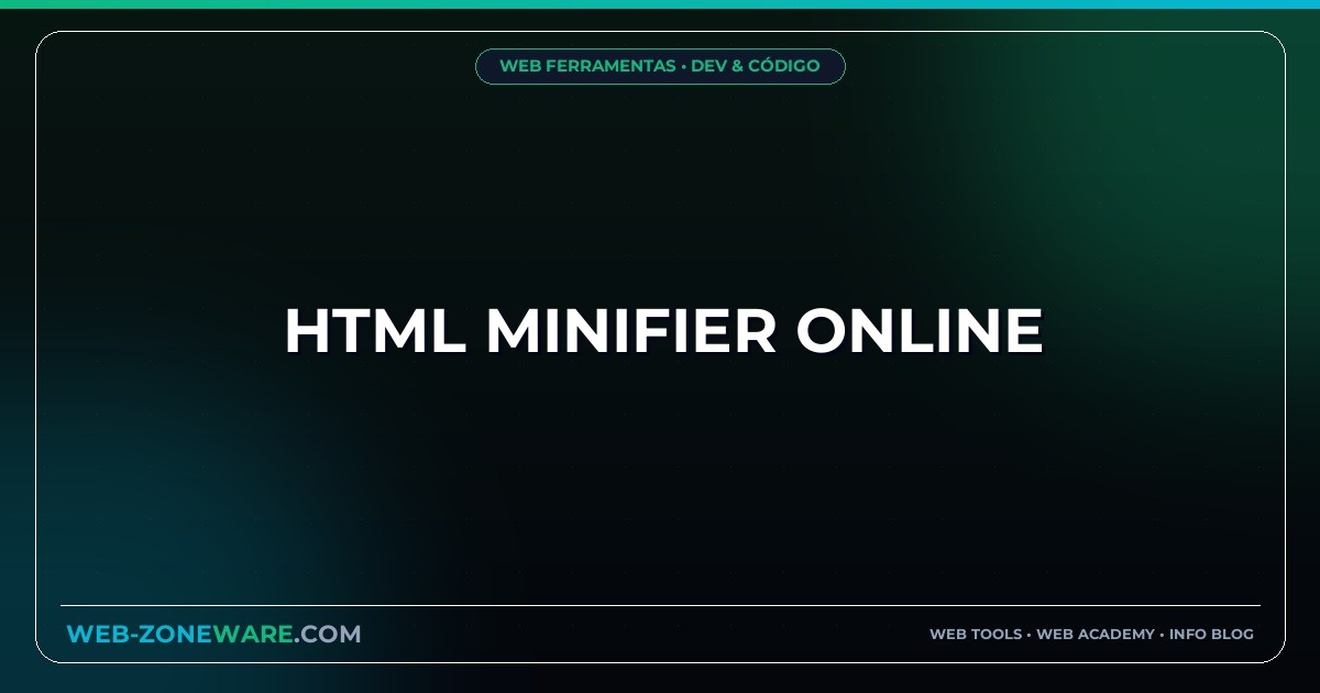 HTML Minifier Online