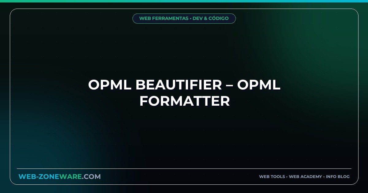 OPML Beautifier – OPML Formatter