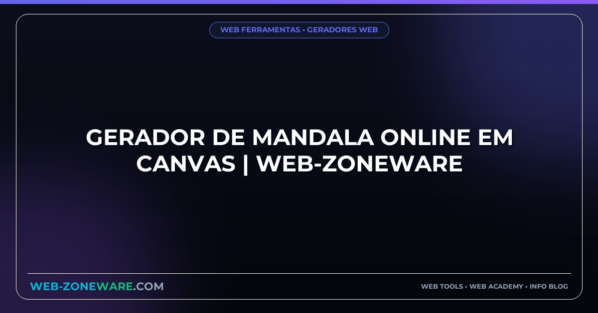 Gerador de Mandala Online em Canvas | Web-ZoneWare