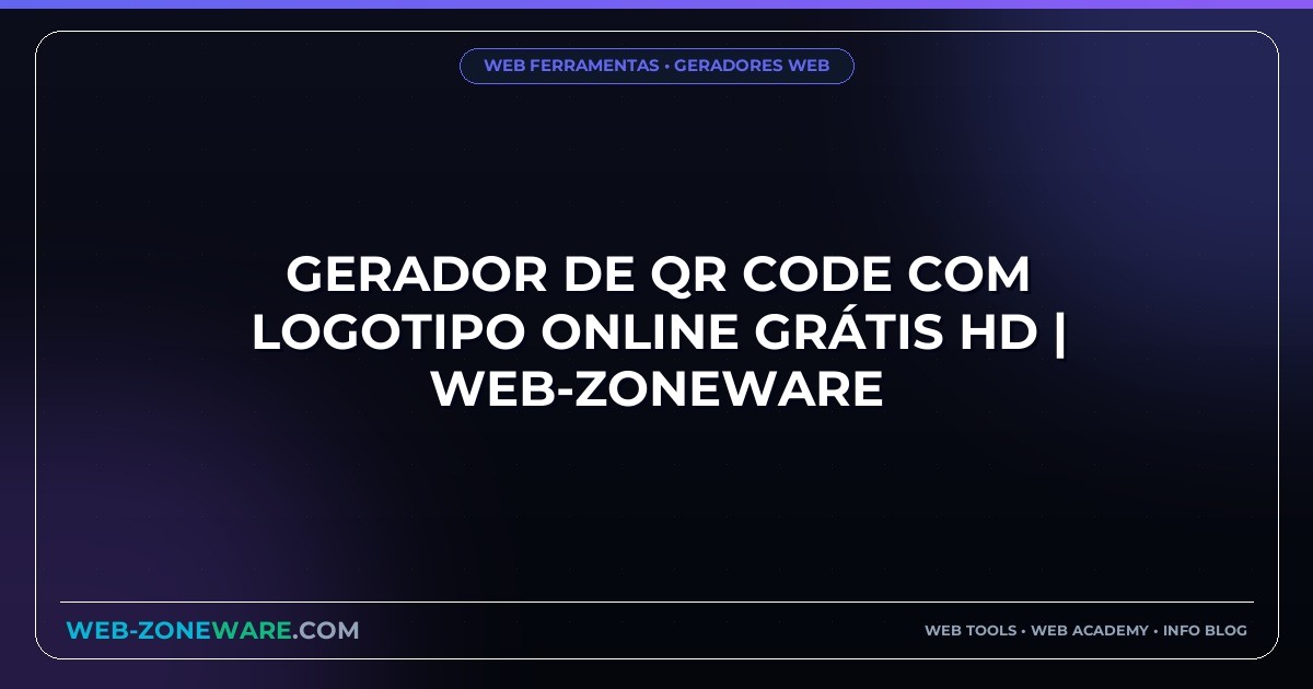 Gerador de QR Code com Logotipo Online Grátis HD | Web-ZoneWare