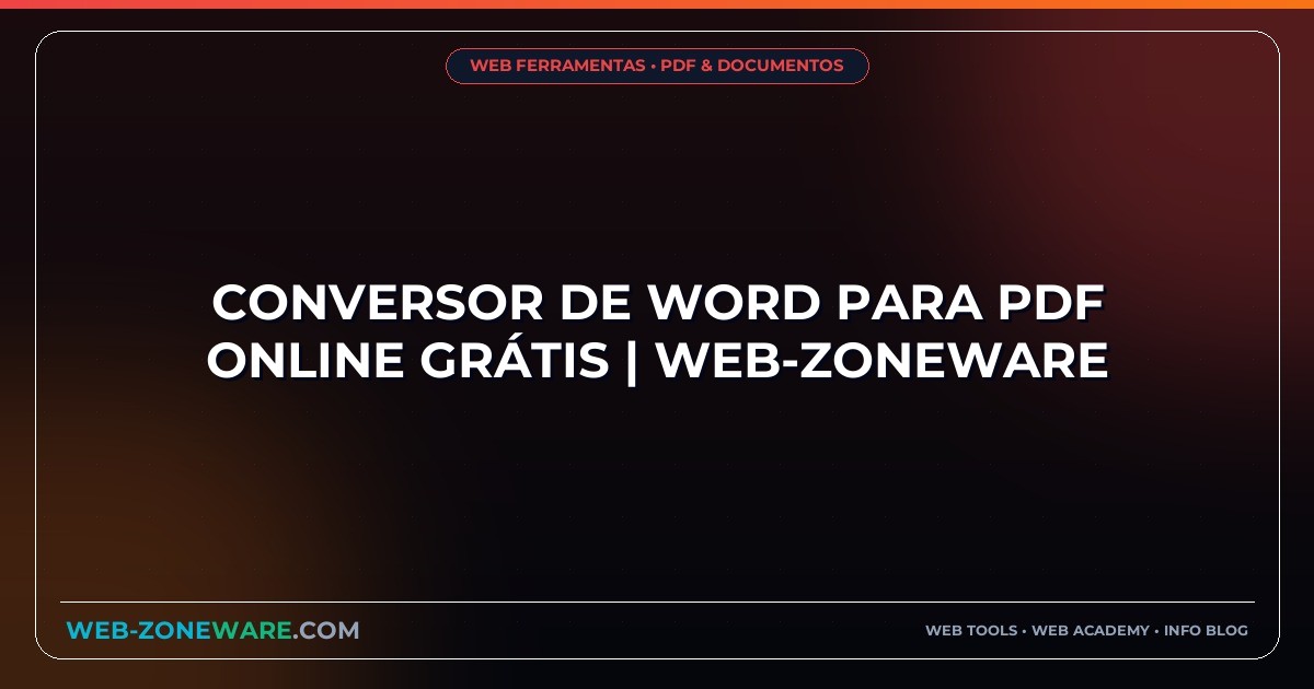 Conversor de Word para PDF Online Grátis | Web-ZoneWare