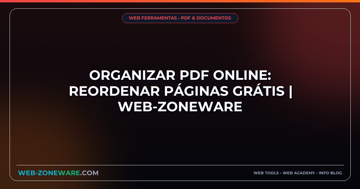 Organizar PDF Online: Reordenar Páginas Grátis | Web-ZoneWare