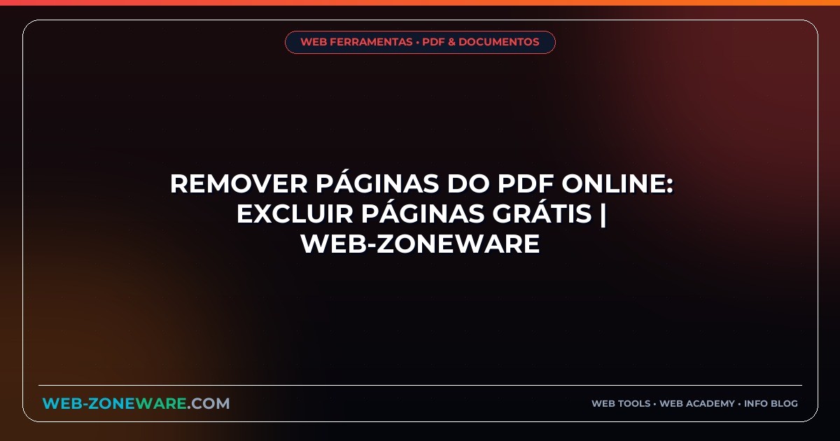 Remover Páginas do PDF Online: Excluir Páginas Grátis | Web-ZoneWare