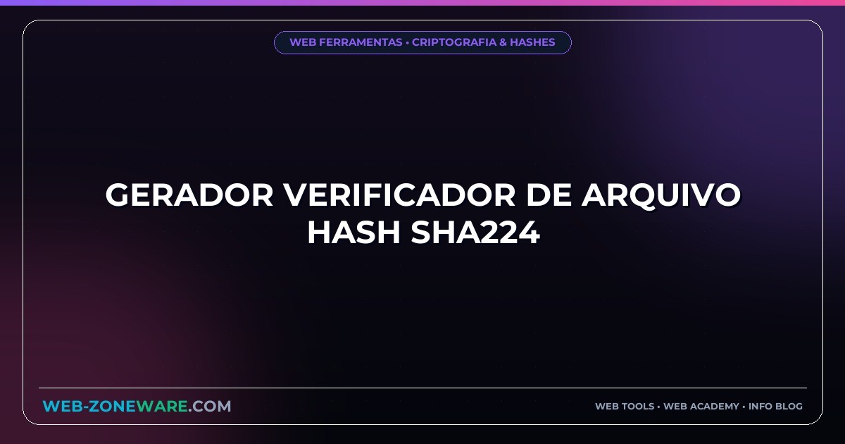 Gerador Verificador de Arquivo Hash SHA224