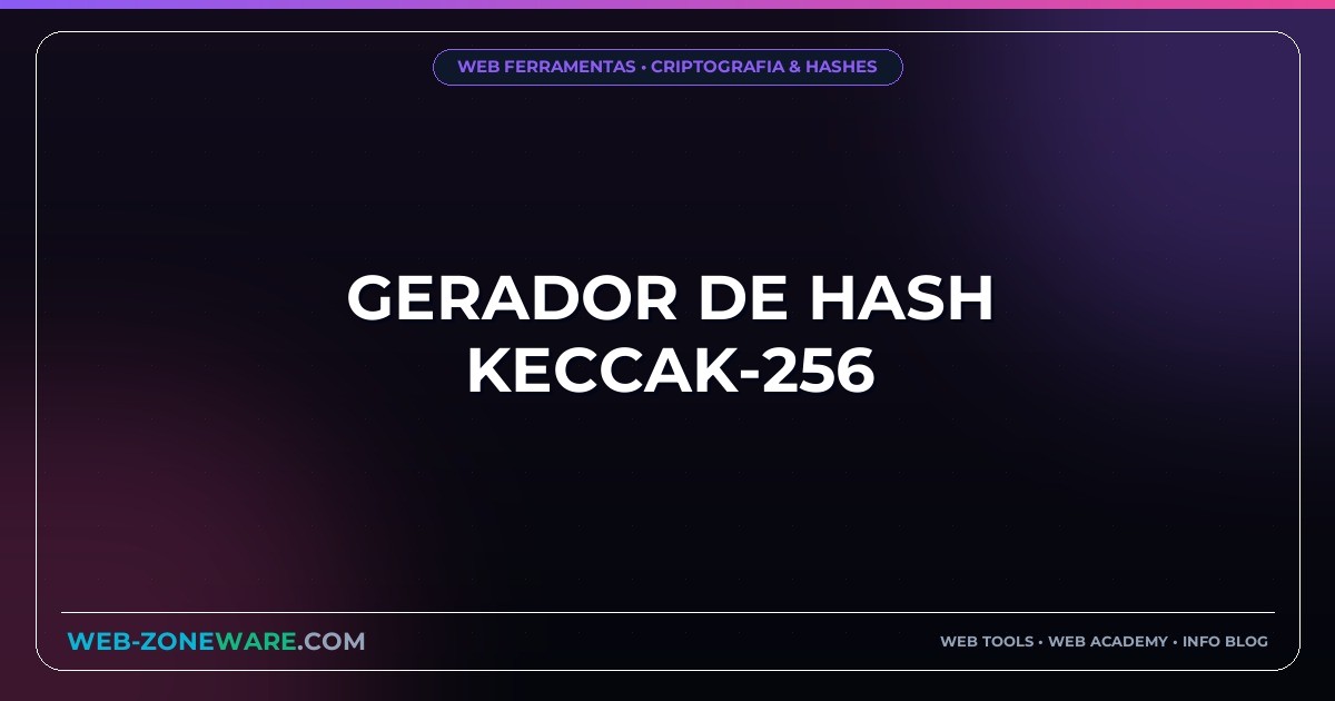 Gerador de Hash Keccak-256