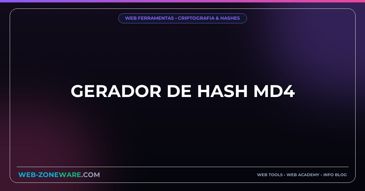 Gerador de Hash MD4