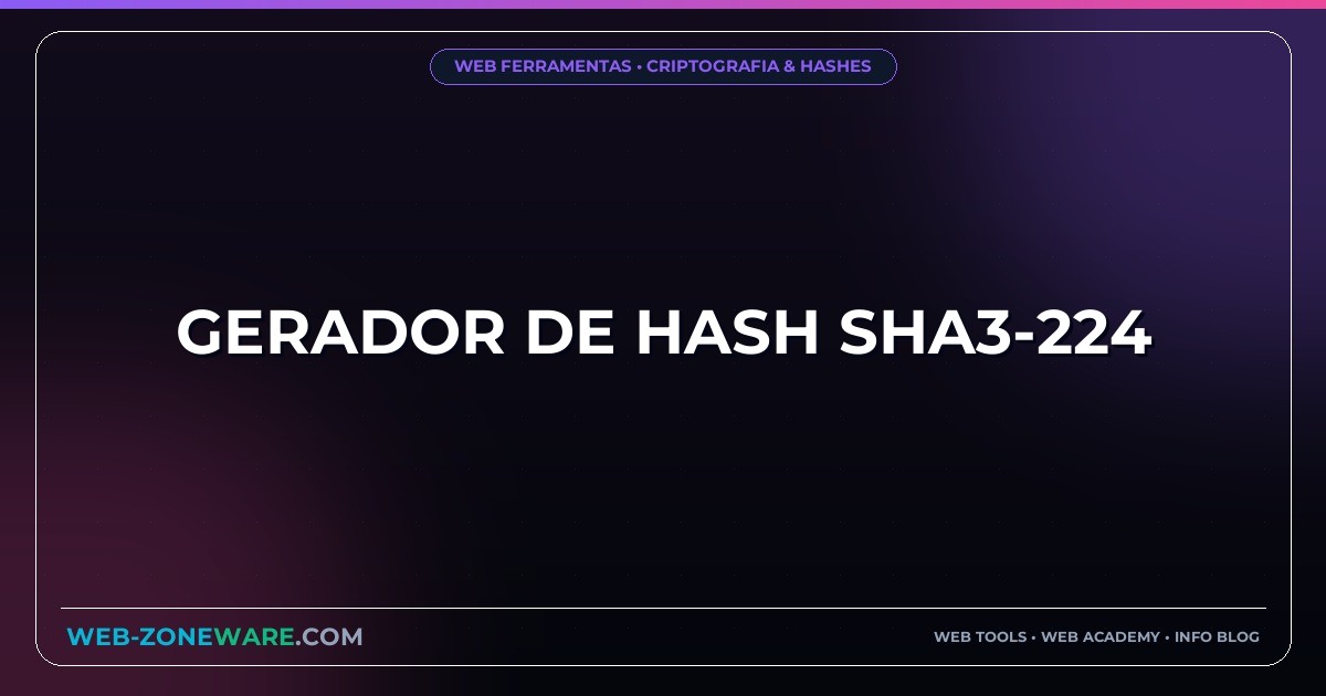Gerador de Hash SHA3-224
