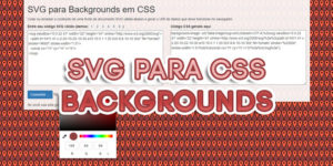 Imagem SVG para Backgrounds em CSS