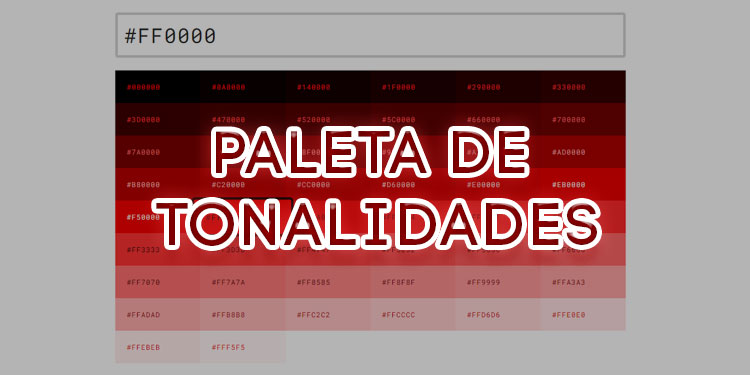 Paleta de Tonalidades de Cores Web